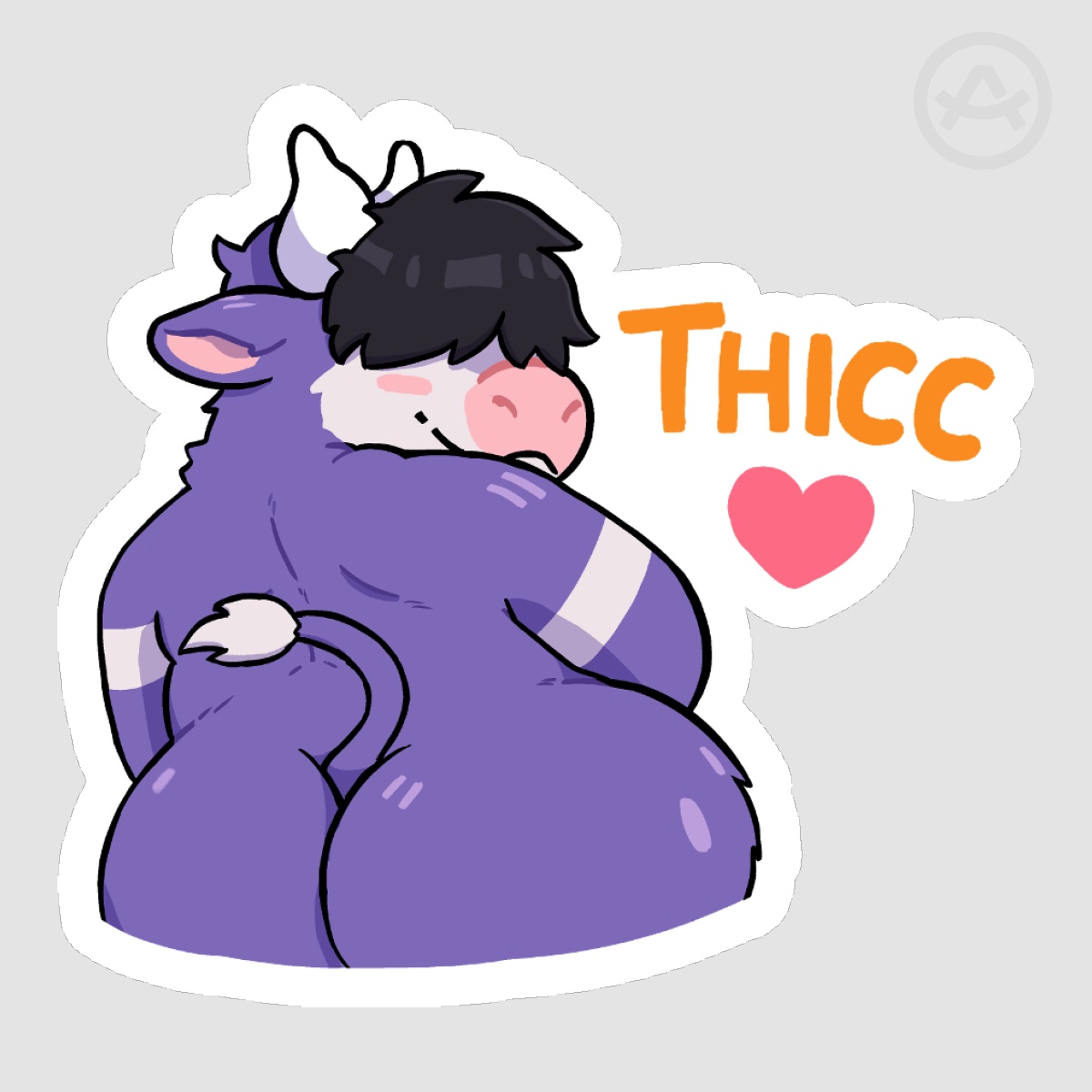 Beefy Thicc 🐄 - 3" Die Cut Stickers