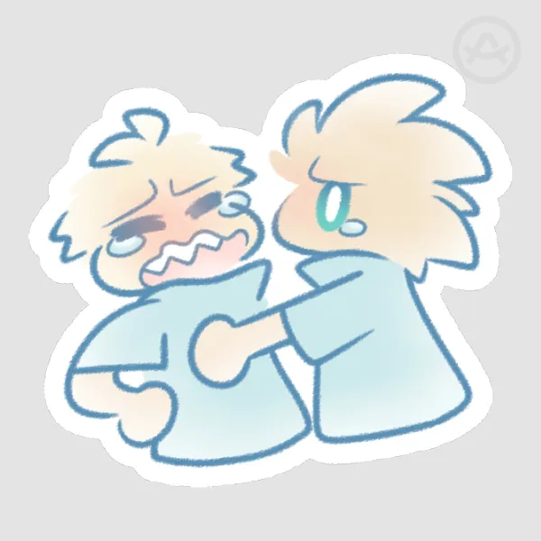 Sprout Twins Crying Sticker