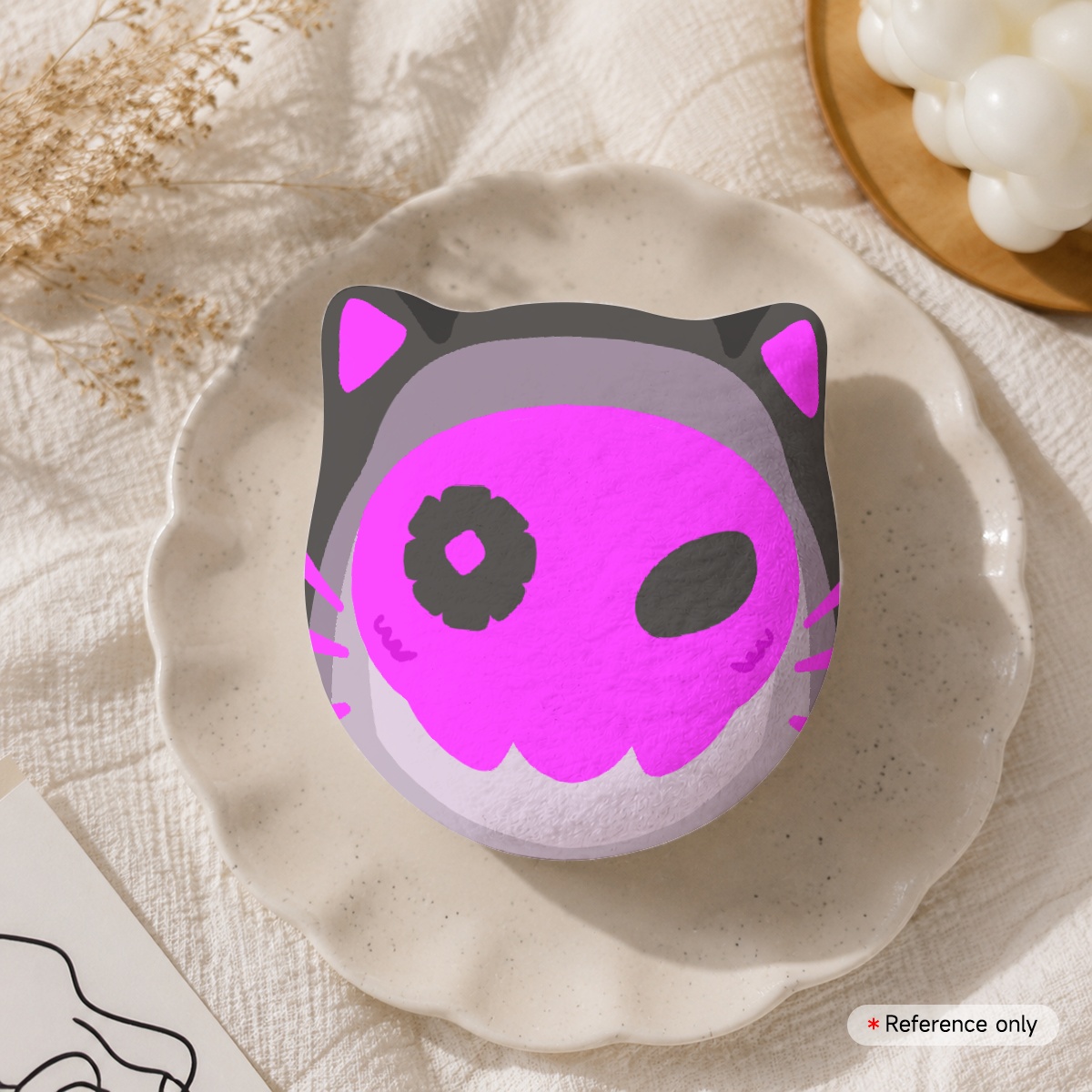 Cat Tesla Plush Badge