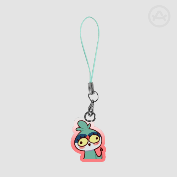 Thumbs Up Owlie Owl Colored Edge Acrylic Charm