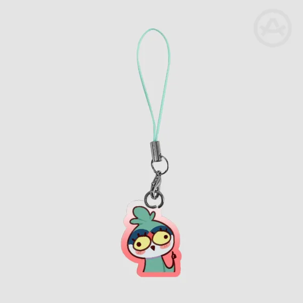 Thumbs Up Owlie Owl Colored Edge Acrylic Charm