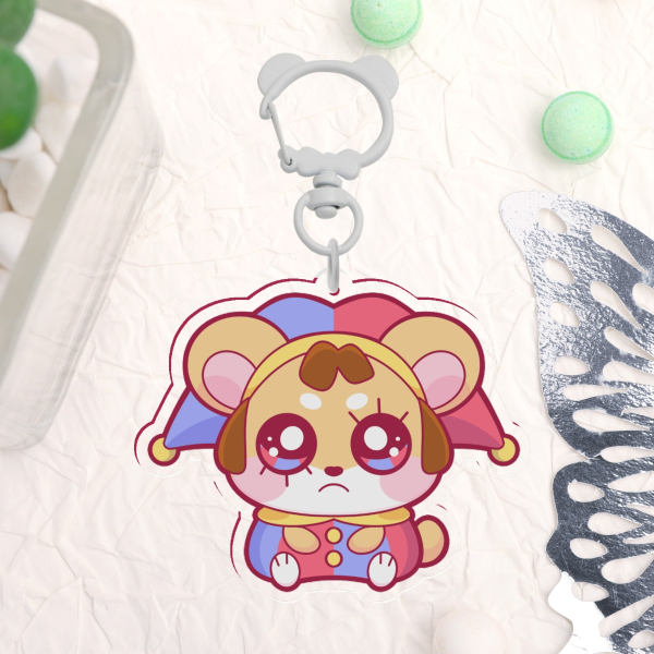 Hamster Pomni Keychain