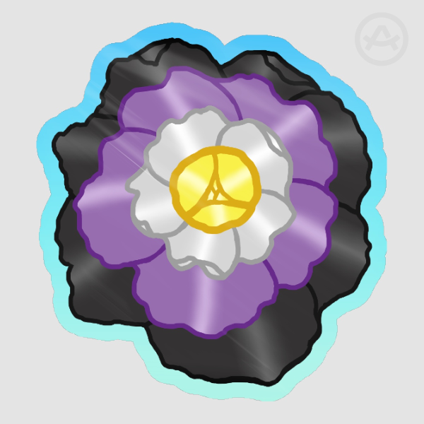 Pride Flower Non-Binary Die Cut Stickers