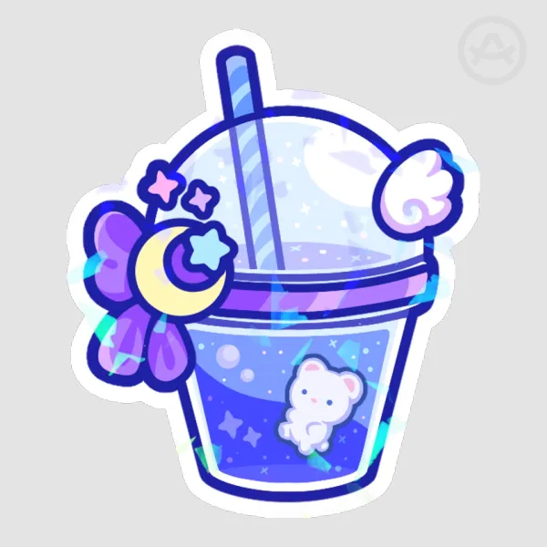 Cute Drinks Sticker ✦ Blue