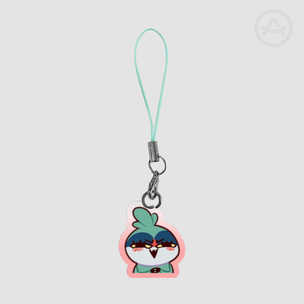 Scheming Owlie Owl Colored Edge Acrylic Charm