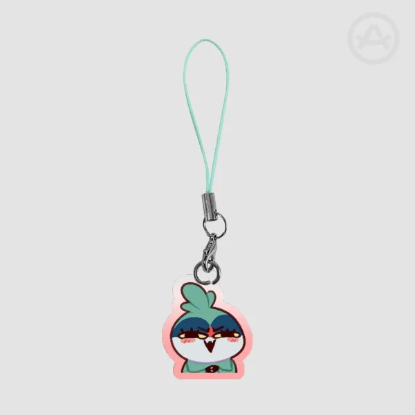Scheming Owlie Owl Colored Edge Acrylic Charm