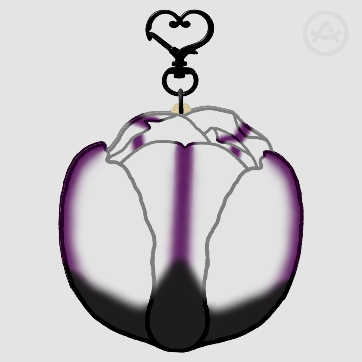 Pride Flower Demisexual Wood Keychains