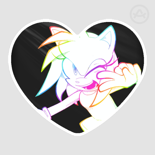 Amy Rose heart sticker