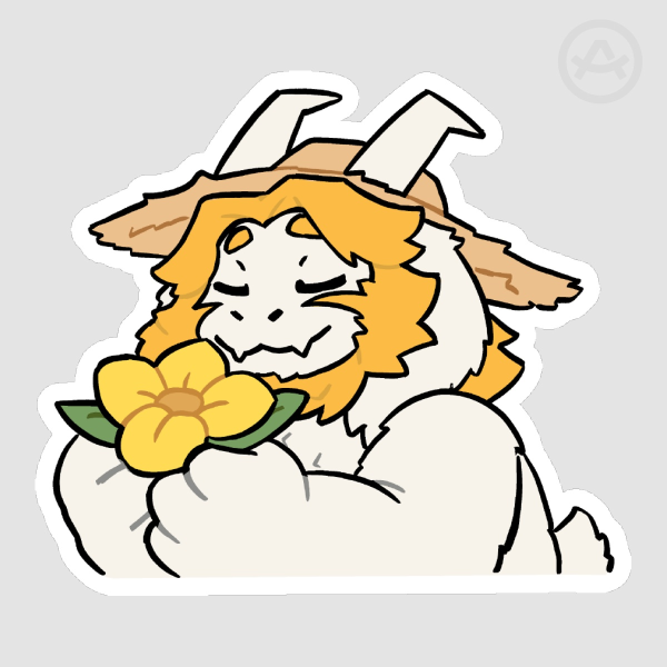 Asgore Flower🌻 - 3" Die Cut Stickers