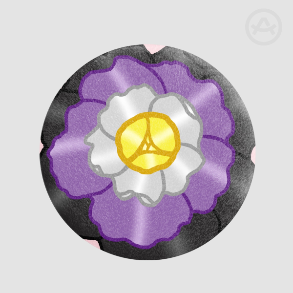 Pride Flower Non-Binary Plush Badges