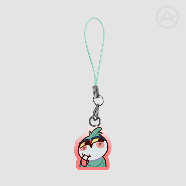 Side Eye Owlie Owl Colored Edge Acrylic Charm