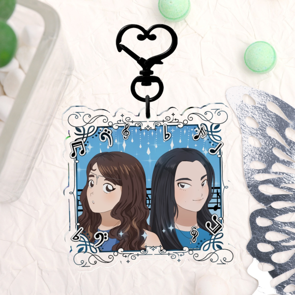 NMIXX Jiwoo Kyujin JjyuKkyu Clear Acrylic Keychain