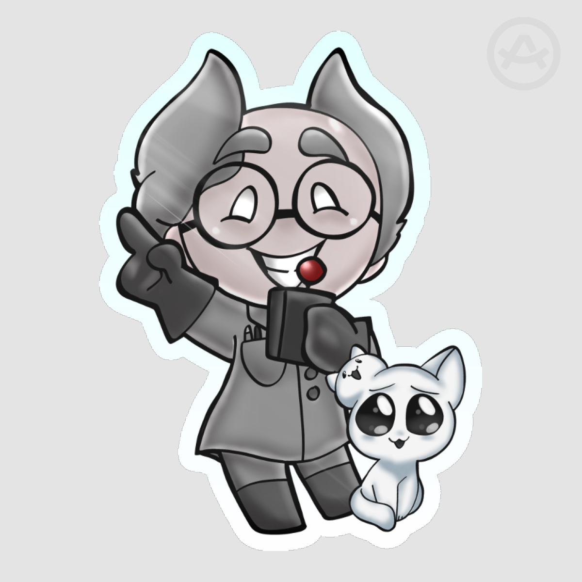 MEWGENICS Dr Beanies + Stacy Sticker