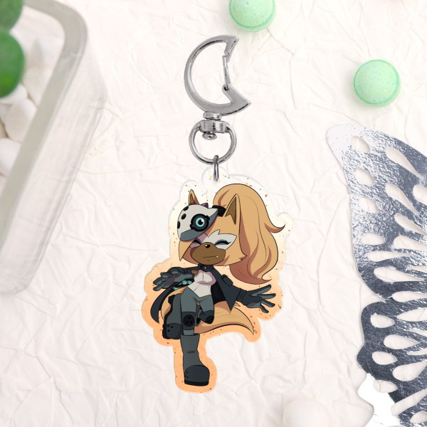 Whisper the Wolf keychain