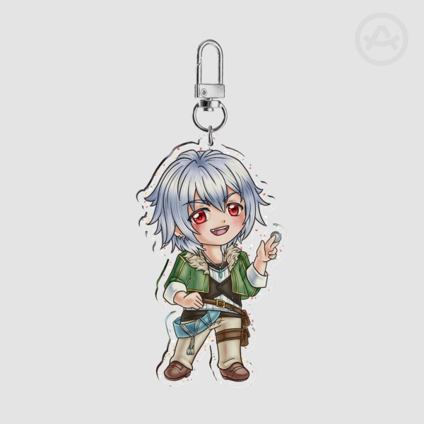 Crow Glitter Acrylic Keychains