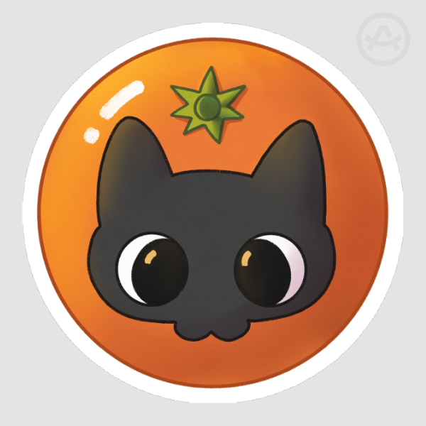 tangerine cat - sticker