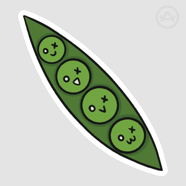 peas sticker | very cute veggies