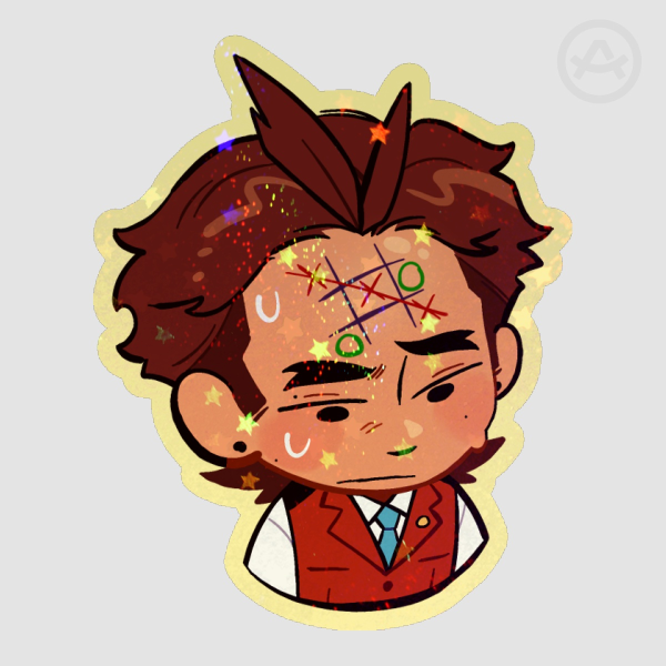 [ACE ATTORNEY] Apollo Justice Tic-Tac-Toe Sticker