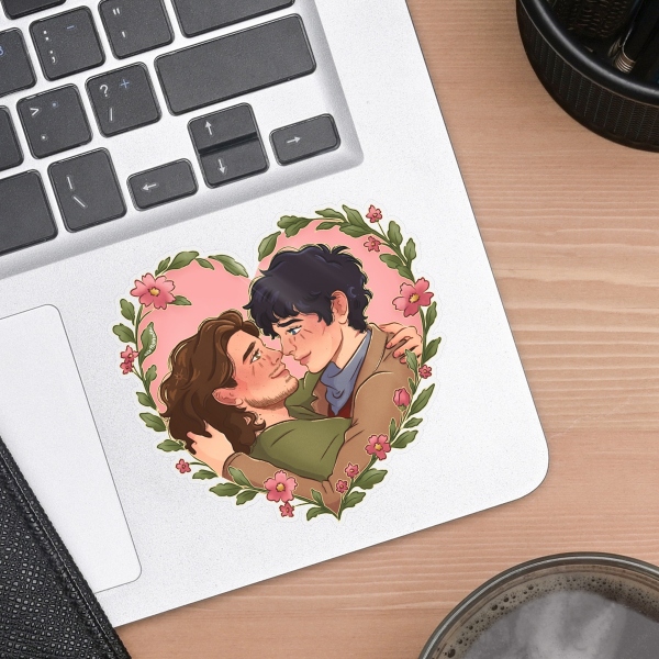 Merwaine Heart Clear PET Vinyl Die Cut Stickers