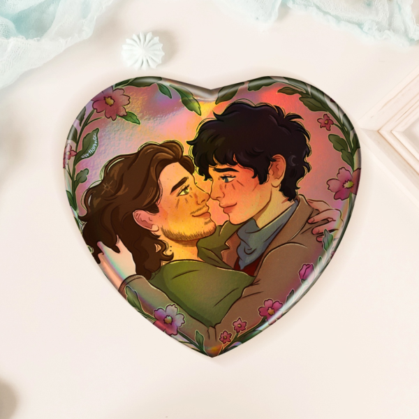 Merwaine Heart Holographic Badges