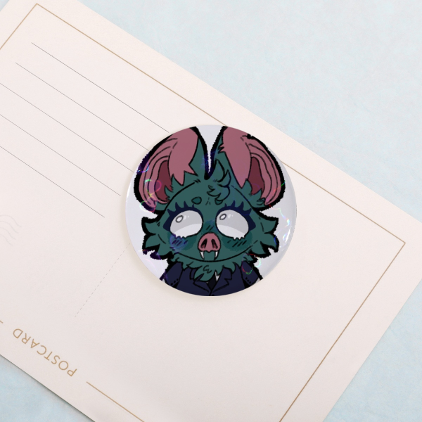 Fem!Sonar - Holographic Round Badge Pin