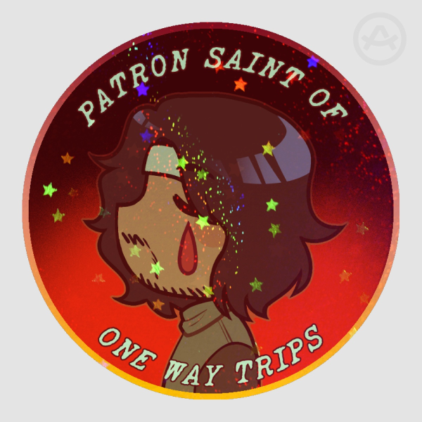 Patron Saint of One Way Trips Sticker (Iron Lung Simon)