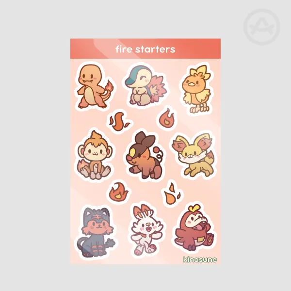 Fire Starters Sticker Sheet