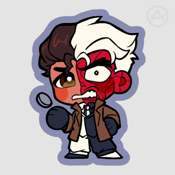Two-Face Sticker