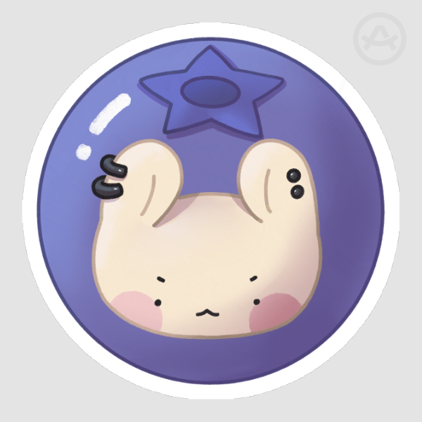 blueberry bun - sticker