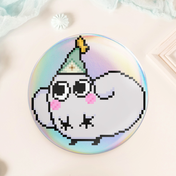 Brushbuddy Holographic Rainbow Pin – Witch Hat Atelier 🪄