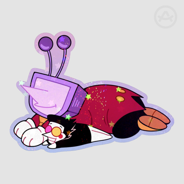 Spamtenna bunnies Colored Edge Die Cut Sticker