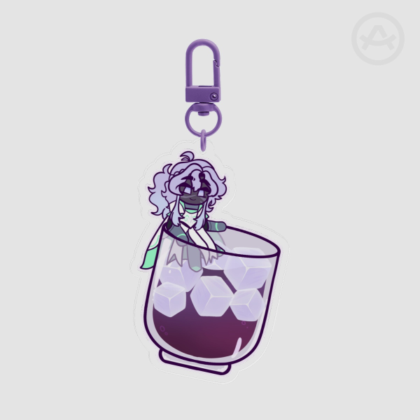 Violet Sea Salt Mocktail Keychain