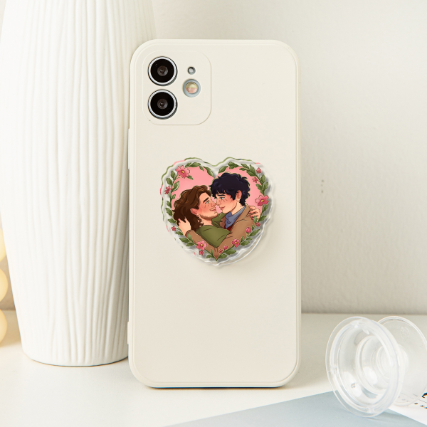 Merwaine Heart Acrylic Airbag Phone Holder - 1.96"(50mm), Clear