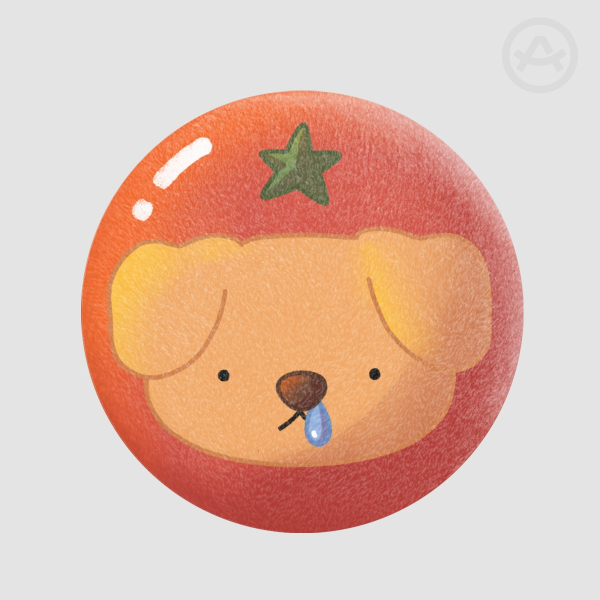 tomato dawg - plush badge