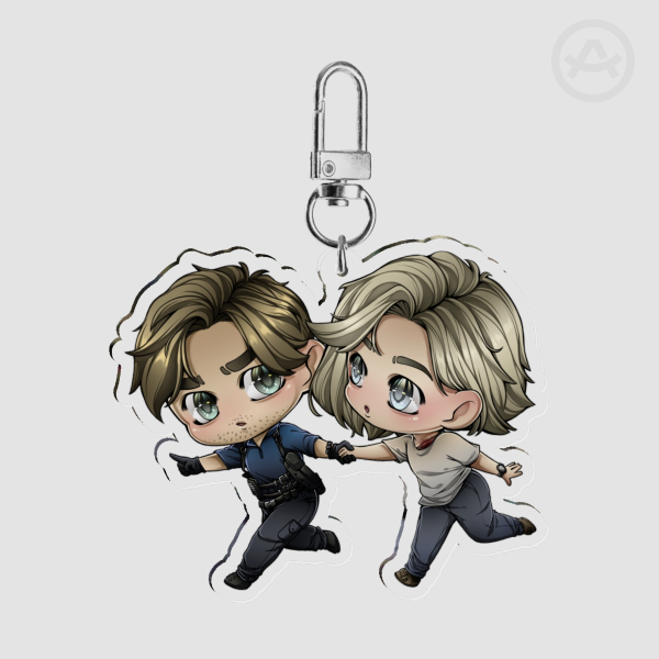 "Follow me" Resident Evil Requiem Leon S. kennedy & Grace Acrylic Keychain, 7cm (2,75")