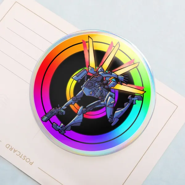 spiral out (keep going) - holographic badge