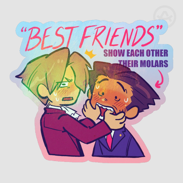 [ACE ATTORNEY] NaruMitsu Molars Sticker