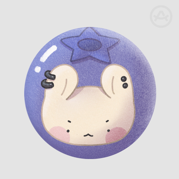 blueberry bun - plush badge