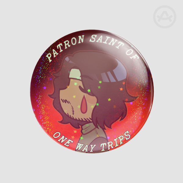 Patron Saint of One Way Trips Button (Iron Lung Simon)