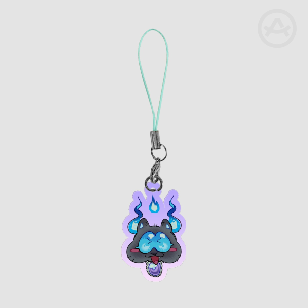 Grim Acrylic Phone Keychain