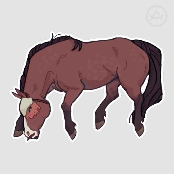 Tsurumi horse sticker