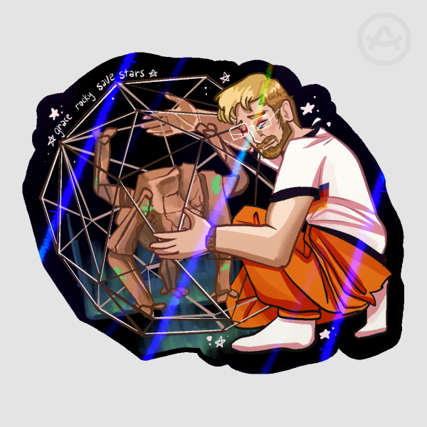 Project Hail Mary Ryland Grace Rocky Sticker
