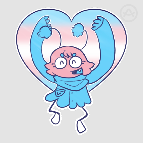 [OC] The Creature Trans Pride Sticker
