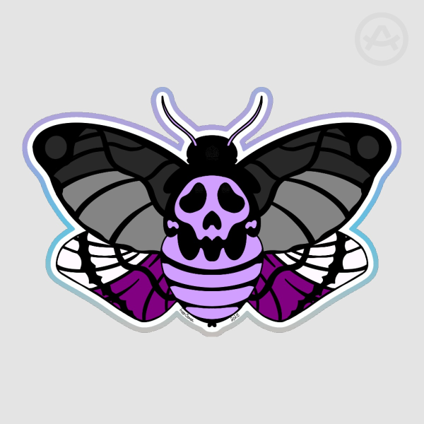 Original Asexual Death Head Hawk Moth Sticker