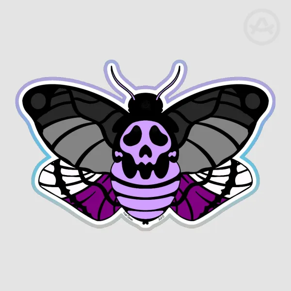 Original Asexual Death Head Hawk Moth Sticker