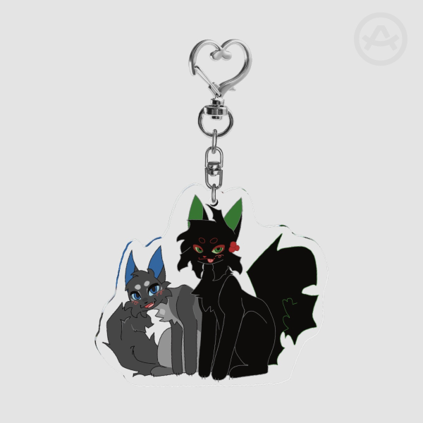 Hollyleaf & Cinderheart Keychain | Warrior cats
