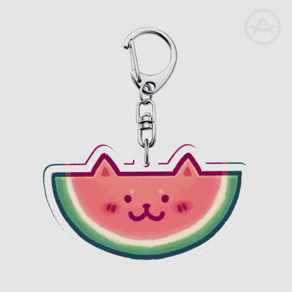 Watermeowlon Clear Acrylic Keychain