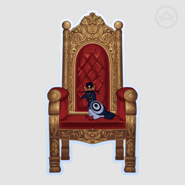 Sussy on a throne