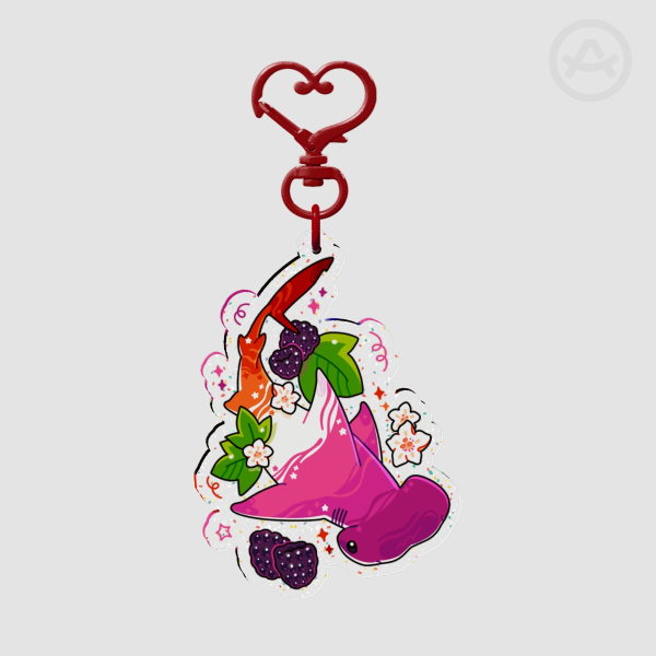 Lesbian pride flag Glitter Keychain