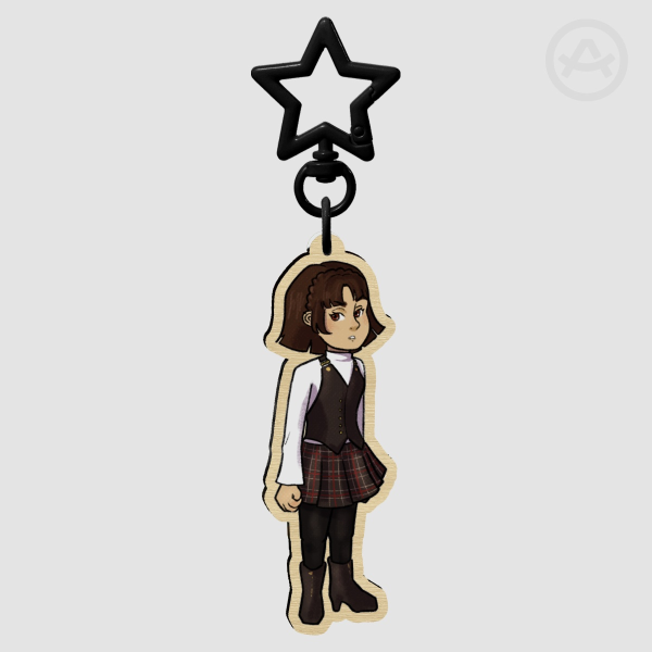 Makoto Persona 5 3" Wood Keychain